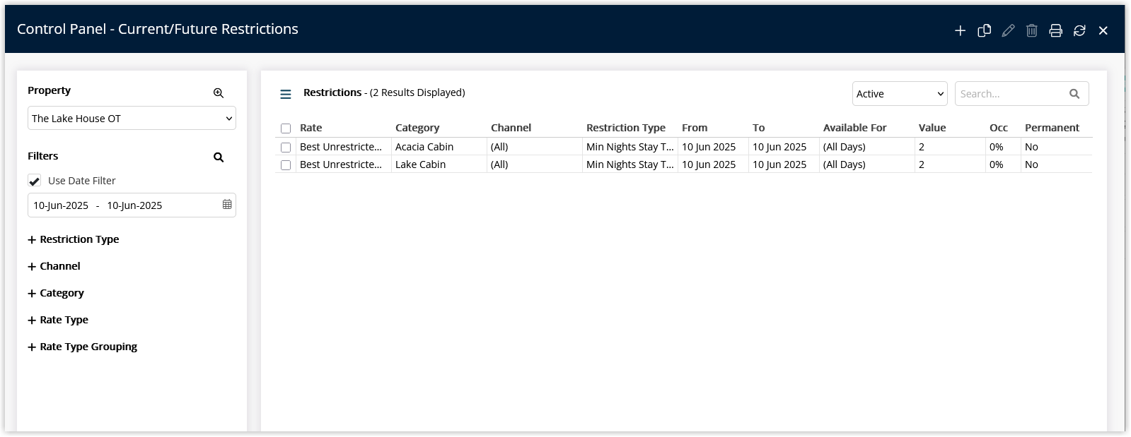 Screenshot of a reservation in RMS whose stay spans a Soft Close period, with a message or indicator showing that a longer minimum length of stay has been enforced because one or more stay dates fall within the Soft Close restriction.