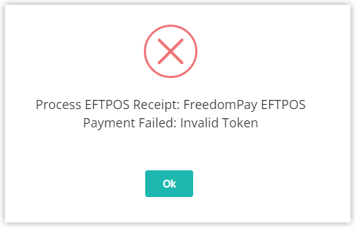 Example transaction details screen in RMS showing how FreedomPay Freeway response messages and status codes are displayed for payment attempts.