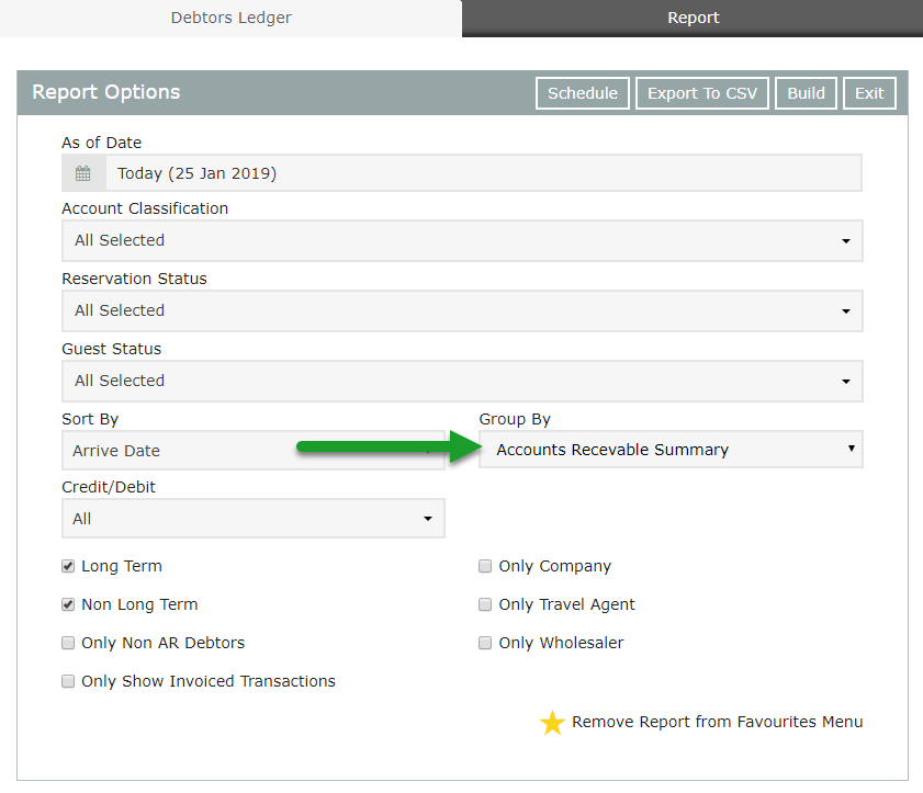 Generate an Accounts Receivable Summary on the Debtors Ledger Report - 2.png