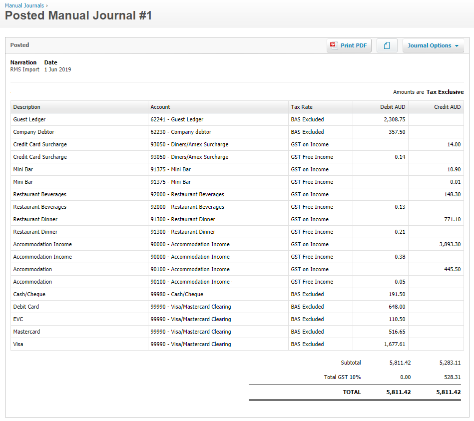 Accrual Accounting Export