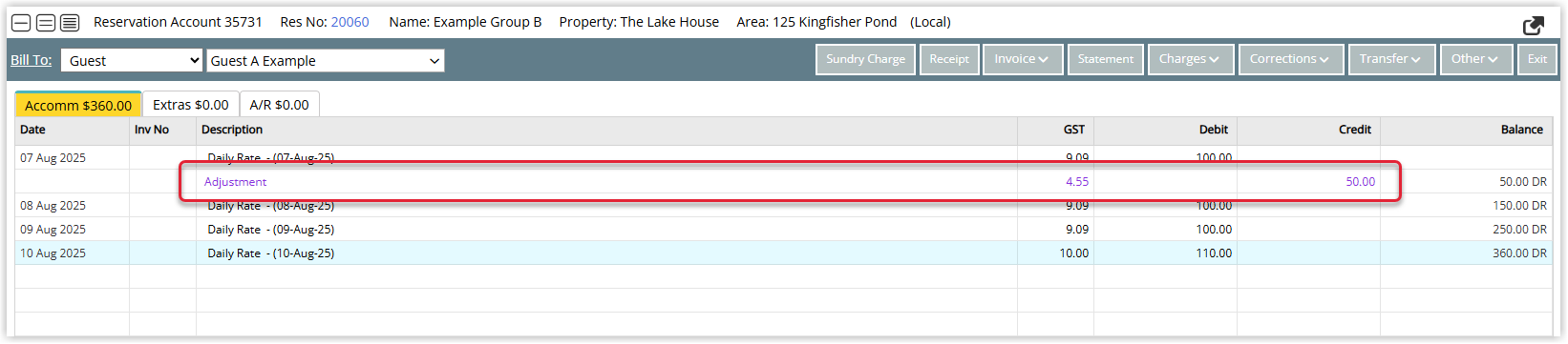 Apply a Credit Adjustment – RMS Help Center