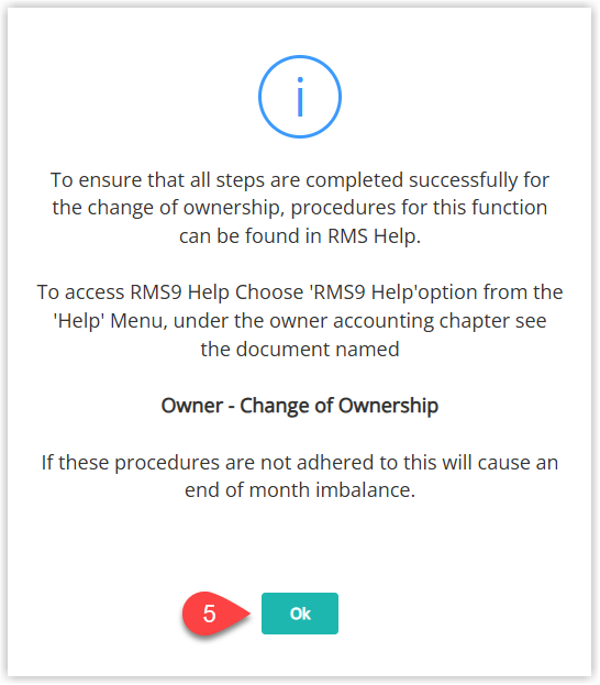 Confirmation dialog prompting the user to confirm adding a new Owner Contract for the Area with OK and Cancel buttons.