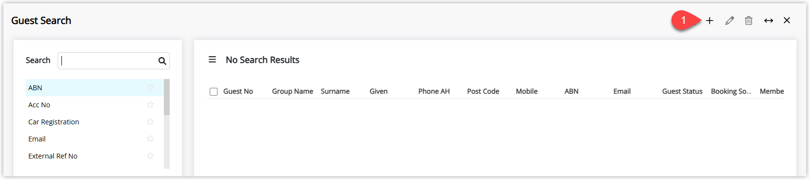Reservations menu showing the Add Owner option used to create a new Owner profile. 