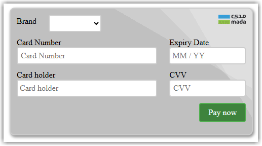 RMS Receipt screen showing a credit card payment being processed, with a separate HyperPay secure payment window open to capture card details in an encrypted form.