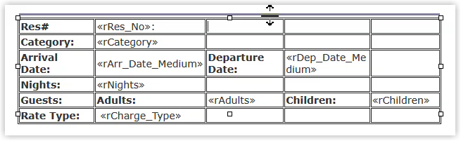 Form Letter editor showing vertical alignment options applied to cells within the selected table.