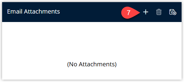 Attachments dialog with Add button highlighted.