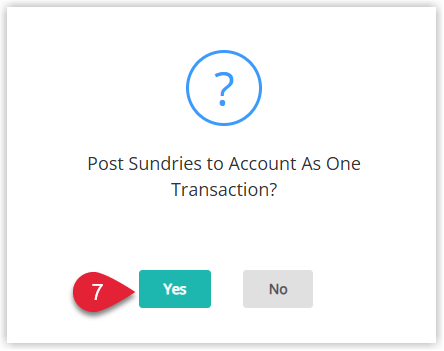 Screenshot of the confirmation dialog in RMS asking the user to confirm transferring event charges to the reservation account, with a Yes button to proceed.