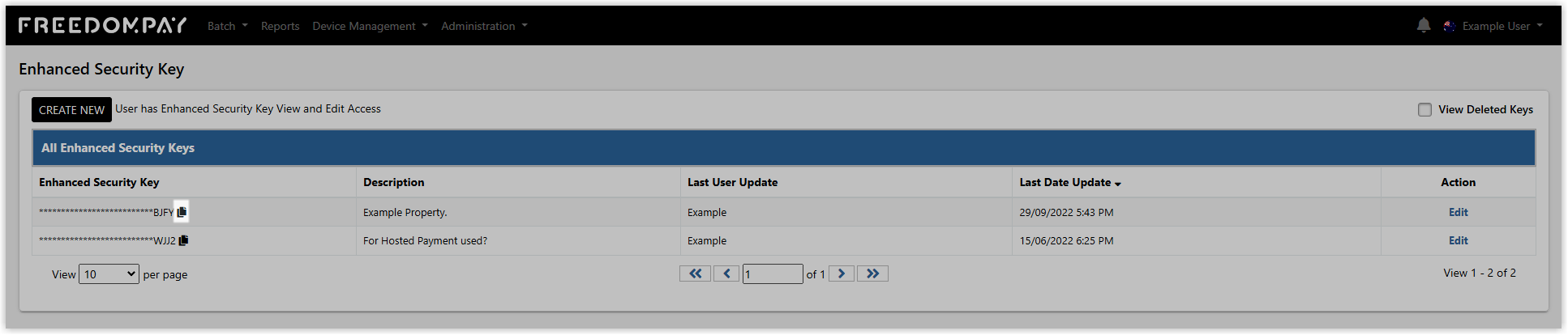 Copying new Freedom Enhanced Security Key