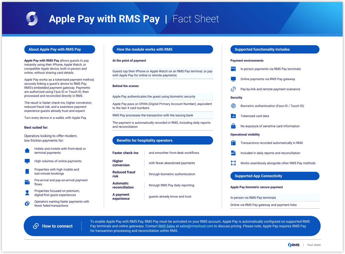 Apple Pay fact sheet