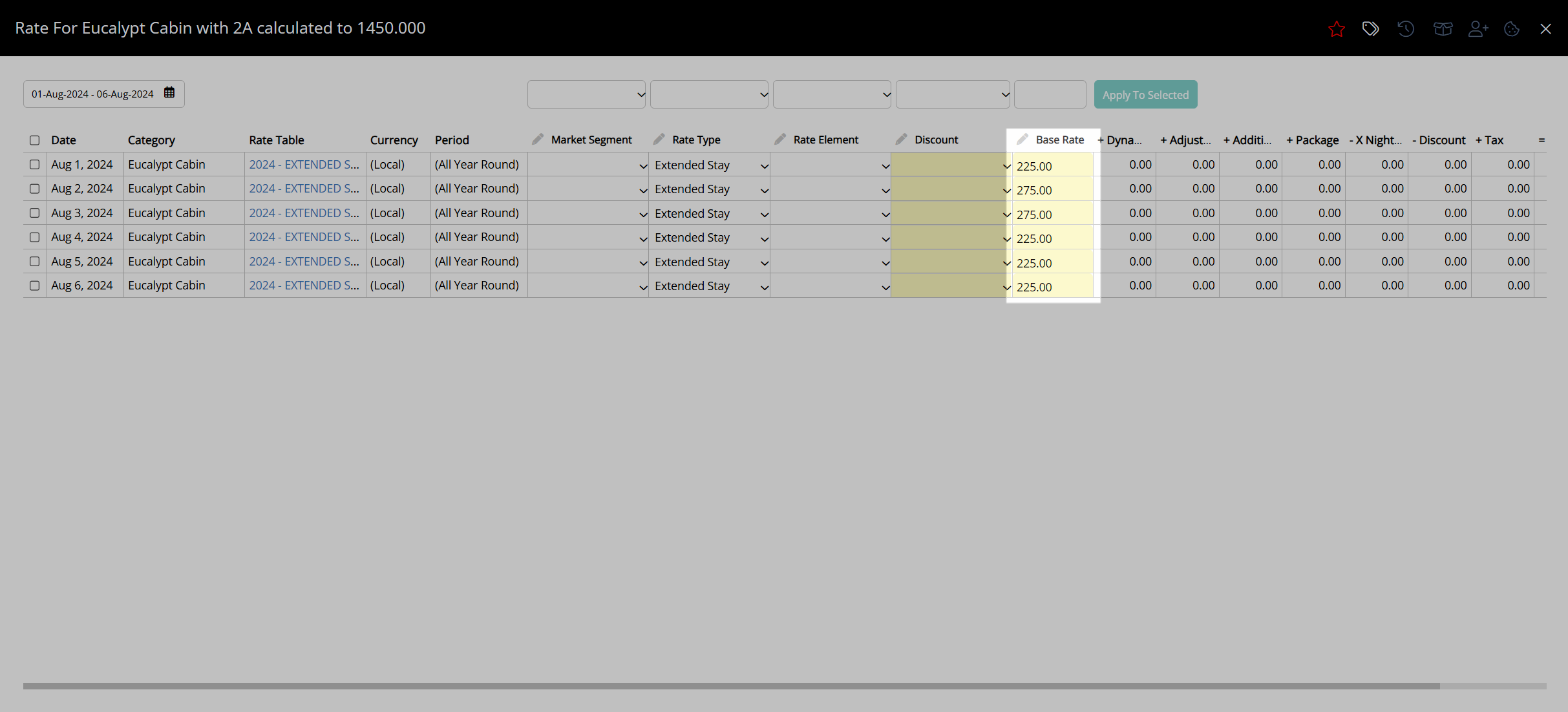 Extended Stay example breakdown comparing nightly, weekly and monthly calculations