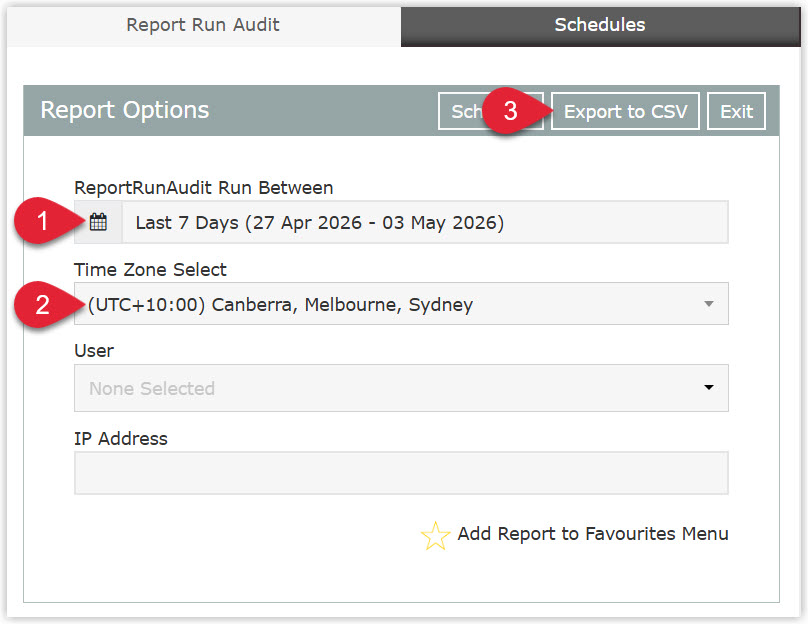 Report run audit report build screen.jpg