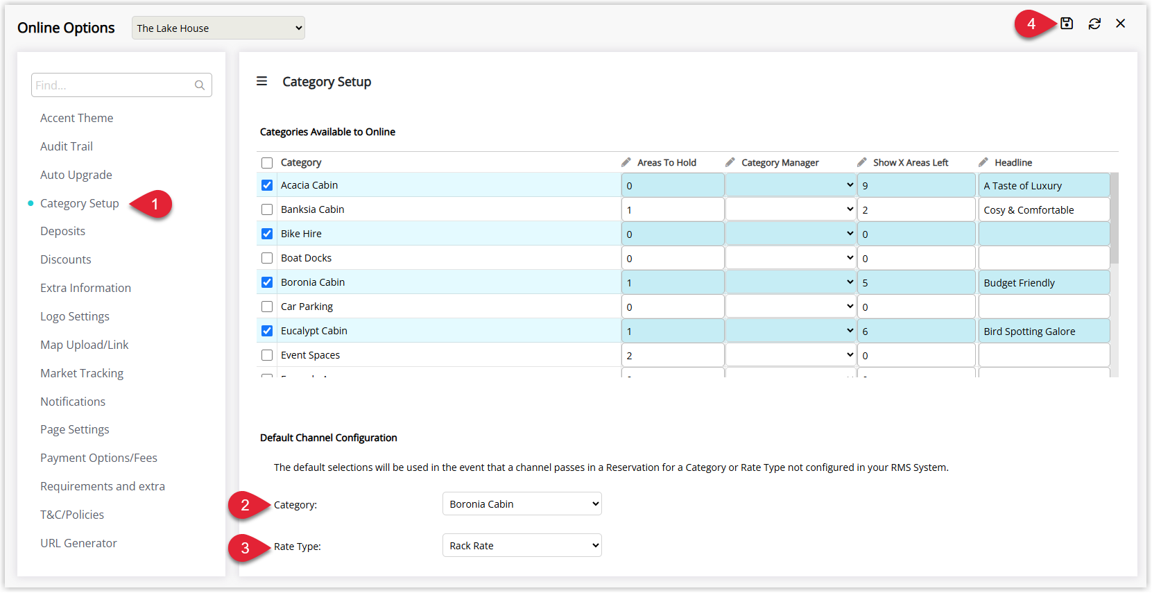 Online Options Category setup screen showing how to assign default category and rate type.png