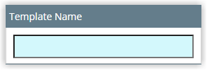Screenshot of the Template Name field in RMS showing where the search name is entered