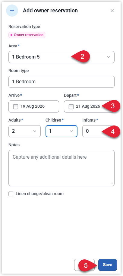 Add reservation screen on the owner portal.png