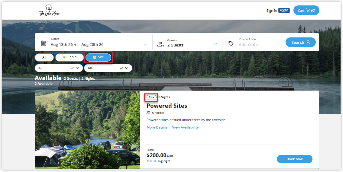 Screenshot of the RMS Booking Engine category page with the category classification display highlighted.png