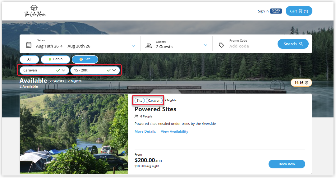 Screenshot of the RMS booking engine with the category card showing the dwelling type and length highlighted.png