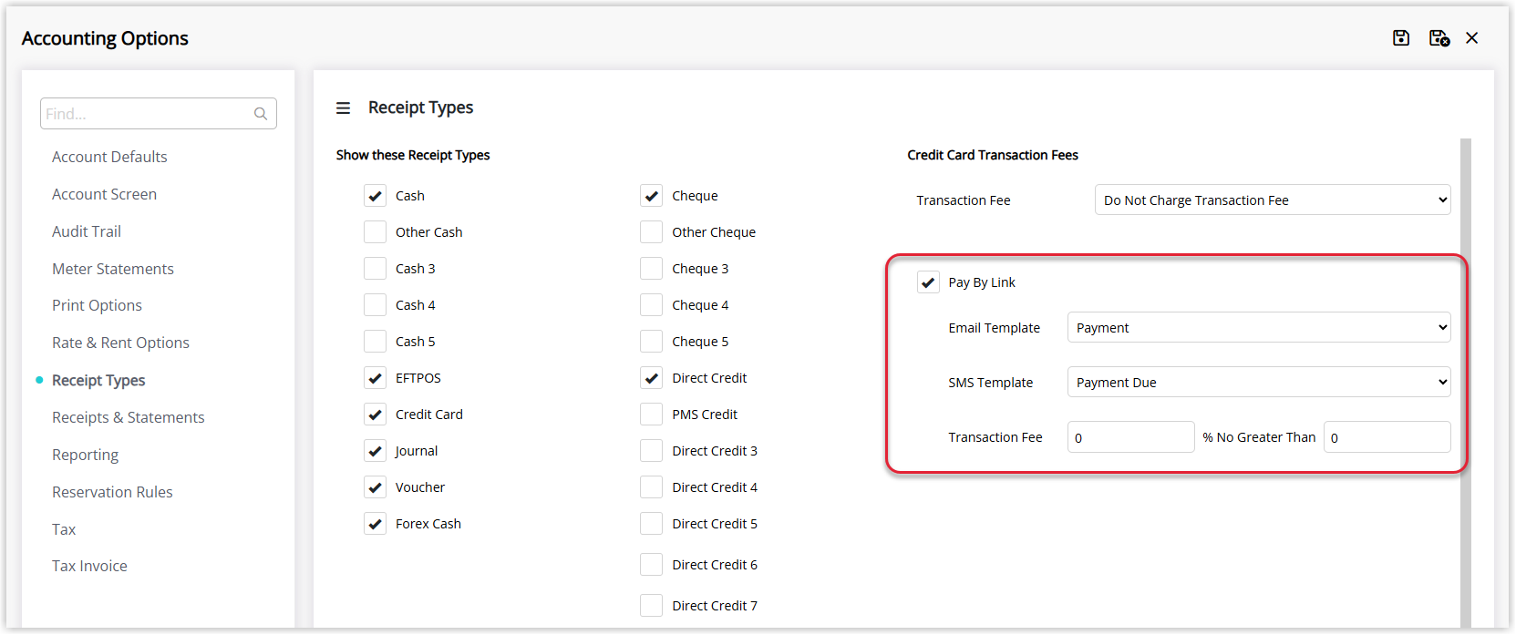 Receipt Types screen with the option highlighted for Pay By Link settings.png