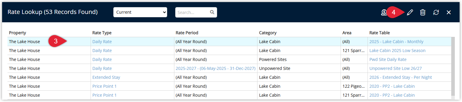 Rate Lookup screen with a line highlighted and edit icon shown.png